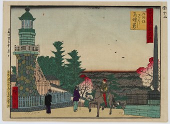 Utagawa HIROSHIGE III Kudanzaka miharashi Takatôrô