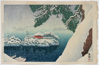 Gihachiro OKUYAMA Matsushima Godaidô no Yuki (Snow at Godaidô Temple in Matsushima)