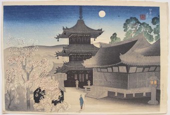 Miki SUIZAN Haru no your no Kiyomizu (Spring evening at Kiyomizu temple)