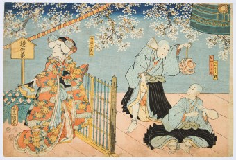 Utagawa KUNISADA, Actors playing Kabuki Play