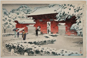 Kasamatsu SHIRÔ - Hongō akamon no yuki (Hongo Red Gate in Snow)