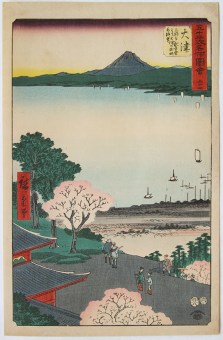 Utagawa HIROSHIGE (1797-1858) - Ôtsu: Ôtsu, Miidera Kannondô yori Ôtsu no machi kosui chôbô 