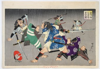 Yōshū CHIKANOBU Soga Juro, Nitta Shiro and Soga Goro