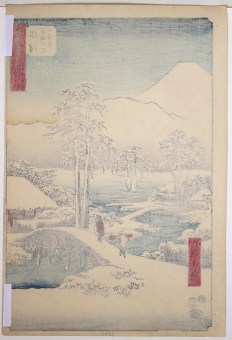Utagawa HIROSHIGE Numazu, Ashigarayama Fuji no yukibare