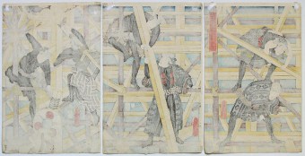 Utagawa KUNISADA Carpenters on a Scaffold 
