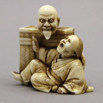 Netsuke Ghost and Oni out of the Box