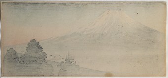 Ohara KOSON Mount Fuji in the Evening; Birds and Pine Trees in the Foreground