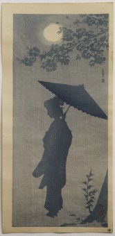 Kasamatsu SHIRÔ Beauty with Umbrella in the Moonlight